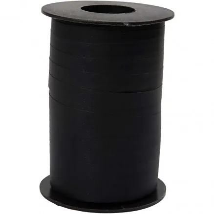 Presentband, svart, B: 10 mm, matt, 250 m/ 1 rl.